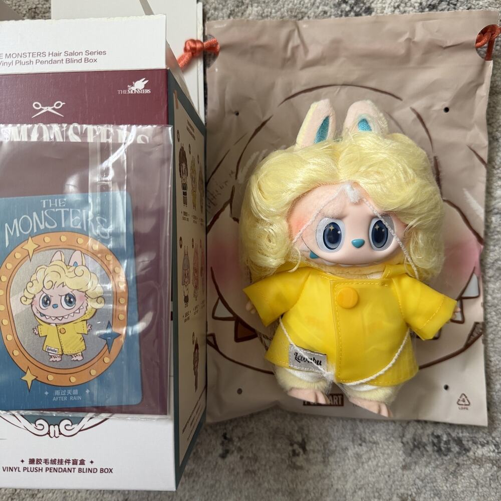 Pop Mart The Monsters Labubu Hair Salon Series Vinyl Plush - After Rain